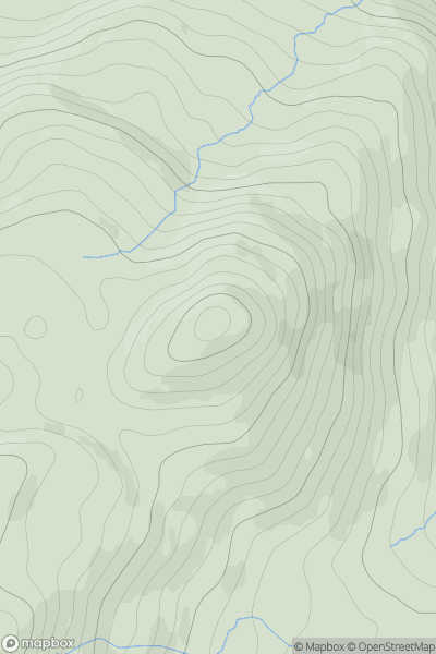 Thumbnail image for Creag Mhor [Glen Lyon to Glen Dochart & Loch Tay] [NN513340] showing contour plot for surrounding peak